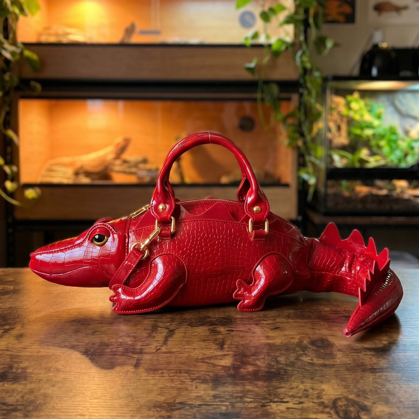 Jenny's croc-shaped bag